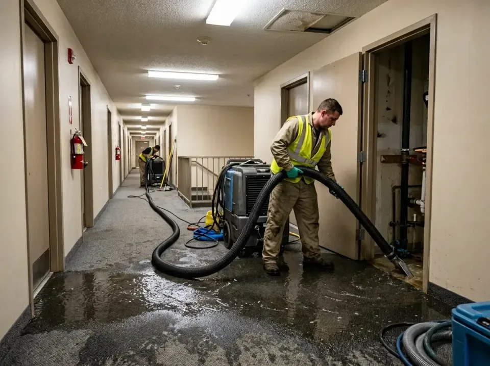 multi-unit-apartment-hallway-f-005 — frequently asked questions, Emergency Burst Pipe Water Extraction & Removal in Rhinelan…
